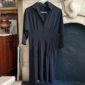 Esprit Black Midi Shirt Dress with Collar